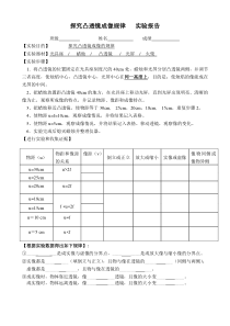 探究凸透镜成像规律---实验报告