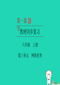 （广西专用）2019中考道德与法治一轮新优化复习 八上 第3单元 网络世界课件