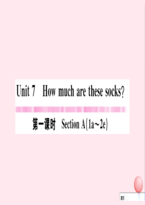 （广东专版）2019秋七年级英语上册 Unit 7 How much are these socks