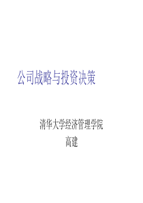 公司战略与投资决策(清华大学高建)