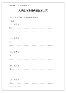 大学生市场调研报告第2页