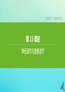 （鄂尔多斯专版）2020中考生物复习方案 第四单元 生物圈中的人 第13课时 神经调节与激素调节课件