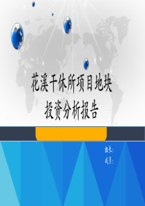 房地产项目投资分析报告