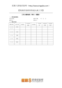 项目经理-工作分解结构模板