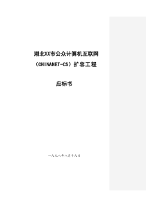 湖北XX市163二期扩容应标书