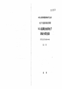 JJG(电子) 12022-1989 VS13型黑白电视电子测试卡发生器试行检定规程