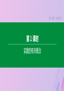 （北京专版）2020年中考数学复习 第一单元 数与式 第01课时 实数的有关概念课件