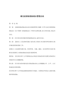 湖北省招标投标综合管理办法(1)