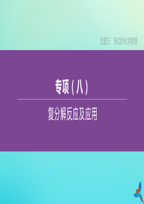 （包头专版）2020中考化学复习方案 主题三 身边的化学物质 专项08 复分解反应及应用课件