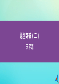 （包头专版）2020中考化学复习方案 题型突破02 天平题课件