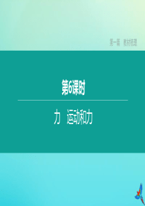 （安徽专版）2020中考物理复习方案 第一篇 教材梳理 第06课时 力 运动和力课件