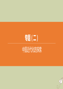 （安徽专版）2020中考历史复习方案 专题02 中国近代化的探索课件