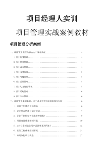 项目经理实训教材：项目管理实战案例教材