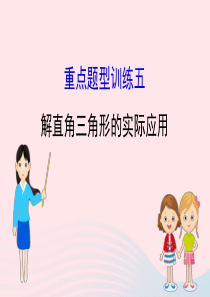 中考数学全程复习方略 重点题型训练五 解直角三角形的实际应用课件