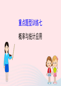 中考数学全程复习方略 重点题型训练七 概率与统计应用课件