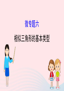 中考数学全程复习方略 微专题六 相似三角形的基本类型课件