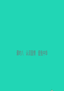 云南省2019年中考道德与法治 课时复习八 认识国情 爱我中华课件