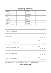 项目经理部可用表格