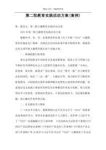 第二批教育实践活动方案(案例)