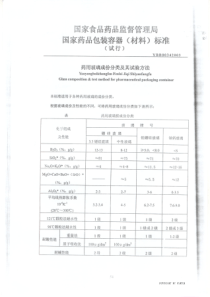 YBB 0034-2003 药用玻璃成份分类及其试验方法