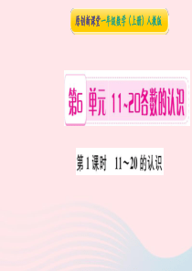 一年级数学上册 第６单元 11-20各数的认识（第1课时 11-20的认识）习题课件 新人教版