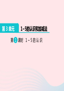 一年级数学上册 第3单元 1-5的认识和加减法 第1课时 1-5的认识教学课件 新人教版