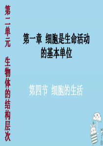 新疆维吾尔自治区七年级生物上册 2.1.4细胞的生活课件 （新版）新人教版