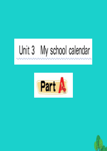 五年级英语下册 Unit 3 My school calendar Part A作业课件 人教PEP