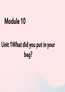 五年级英语下册 Module 10 unit 1 what did you put in your 