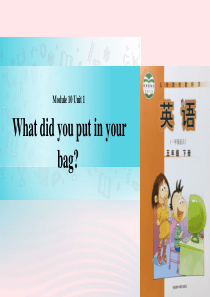 五年级英语下册 Module 10 unit 1 what did you put in your 