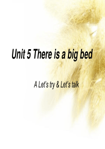 五年级英语上册 Unit5 There is a big bed Part A Let’s try 