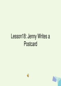 五年级英语上册 Lesson 18 Jenny Writes a Postcard课件1 冀教版（一