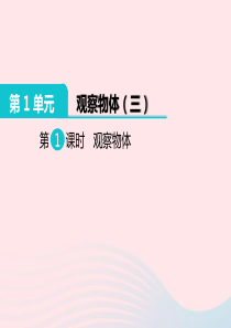 五年级数学下册 第1单元 观察物体（三）第1课时 观察物体教学课件 新人教版