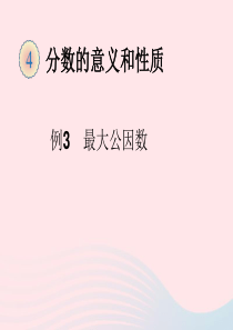 五年级数学下册 4 分数的意义和性质 约分最大公因数（例3）课件 新人教版