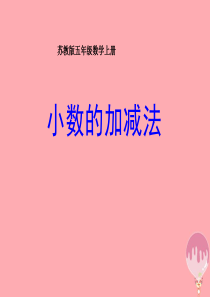 五年级数学上册 4.3 小数加、减法的练习课件2 苏教版