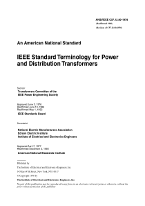 ANSI IEEE C57.12.80-1978 Terminology for Power and