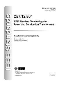 IEEE Std C57.12.80-2002 电力分配变压器术语