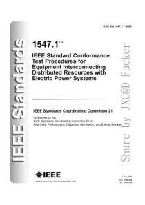 IEEE 1547.1-2005 带电力系统的设备互连配电资源的合格试验程序