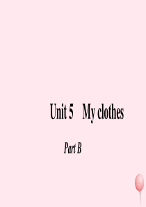 四年级英语下册 Unit 5 My clothes Pɑrt B习题课件 人教PEP版