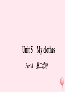 四年级英语下册 Unit 5 My clothes Pɑrt A第二课时习题课件 人教PEP版