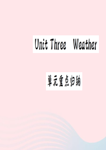 四年级英语下册 Unit 3 Weather重点归纳习题课件 人教PEP版