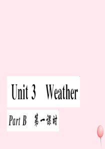 四年级英语下册 Unit 3 Weather part B第一课时习题课件 人教PEP版