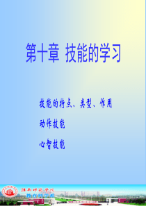 教育心理学—技能的学习