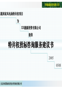 特许权投标咨询服务建议书