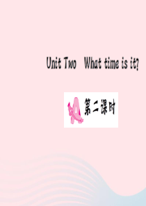 四年级英语下册 Unit 2 What time is it Part A（第二课时）习题课件 人教