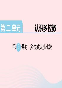 四年级数学下册 第二单元 认识多位数 第3课时 多位数大小比较教学课件 苏教版