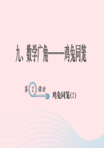 四年级数学下册 9 数学广角-鸡兔同笼(2)习题课件 新人教版