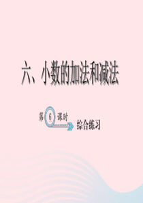 四年级数学下册 6 小数的加法和减法综合练习（第6课时）习题课件 新人教版