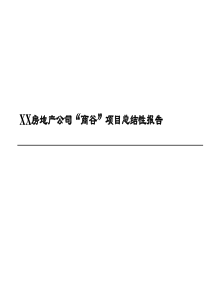 某房地产公司某项目总结性报告