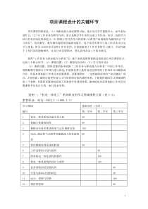 项目课程设计的关键环节